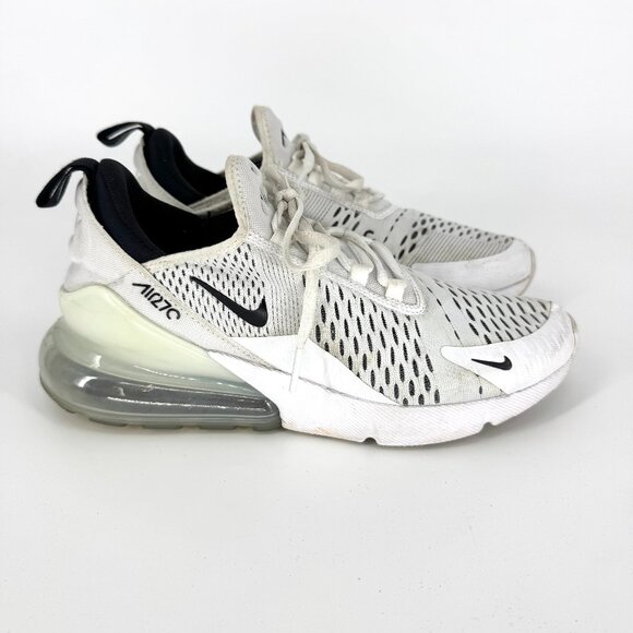 Nike Air Max 270 Sneakers White with Black Size 8 - Picture 1 of 9